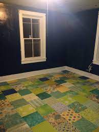 Scrapbook Paper Floor Over Wood Painted Floors Flooring Alternative Flooring