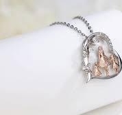 Merryshine 925 Sterling Silver Mum and Baby Child Heart Pendant Mother and  Daughter Necklace