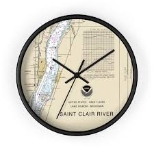Marine City Nautical Chart Wall Clock Chart Mugs