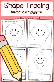 Crafts, coloring pages and activities to help young children learn their shapes. Free Shape Tracing Worksheets Instant Download