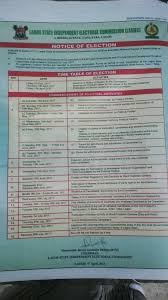 Situational statement on the 2021 lagos local government council elections. Finally Local Government Election Timetable Out July 22 2017 Is The Date Lasiec Festaconline Festac Town News Festac Jobs Amuwo Odofin Updates