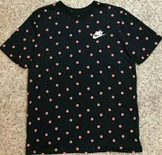 Black And Blue Nike T Shirt Men S Nike T Shirt Smiley Face Happy Face All Over Print The Nike Tee Black Xl Nike Tees Black Tee Nike Men