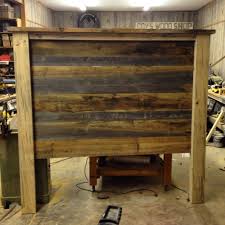 Rustic Headboard Made From Rough Sawn And Weathered Pine Facebook Com Builtbybittle Barn Wood Projects Rustic Headboard Reclaimed Furniture