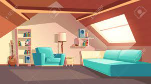 Deviantart is the world's largest online social community for artists and art enthusiasts, allowing people to connect through the creation and sharing. Vector Cartoon Background With Empty Garret Room Modern Loft Royalty Free Cliparts Vectors And Stock Illustration Image 108837111