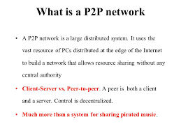 On other words, you can say that every peer on this p2p. Introduction To Peer To Peer Networks What Is A P2p Network A P2p Network Is A Large Distributed System It Uses The Vast Resource Of Pcs Distributed Ppt Download