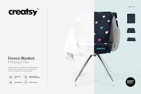 Fleece Blanket Mockup Set Fleece Blanket Cool Business Cards Mockup Design