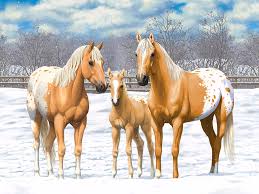 Two friends hired to police a small town that is suffering under the rule of a rancher find their job complicated by the arrival of a young widow. Palomino Appaloosa Horses In Winter Painting By Crista Forest