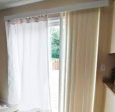 How To Replace Vertical Blinds With Curtains Today S Creative Ideas Replace Vertical Blinds Vertical Blinds Curtains Curtains With Blinds