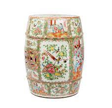 I love the bold red of this garden stool. Chinese Rose Medallion Ceramic Garden Seat Witherell S Auction House