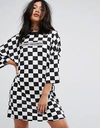 The Ragged Priest Free Your Mind Oversized T Shirt Dress In Checkerboard Latest Fashion Clothes Oversized T Shirt Dress Fashion