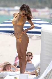 Emily Ratajkowski Orange Bikini Emily Ratajkowski Bikini Bikinis
