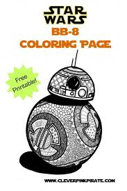 Free Printable Star Wars Bb 8 Coloring Page Clever Pink Pirate Star Wars Coloring Book Mandala Coloring Pages Coloring Pages