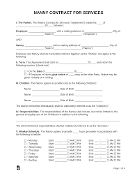 It is also a good idea to ask whether the institution has a a standard guarantor form that they require to be signed. Free Nanny Contract Template Samples Pdf Word Eforms