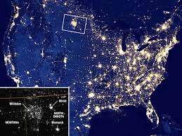 Bakken Natural Gas Flares as Seen from Space