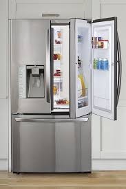 This 4 Door Fridge Includes A Magnetically Sealed Compartment Within The Right Hand Door French Door Refrigerator Door In Door Refrigerator Cool Things To Buy