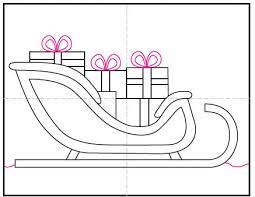How to draw santa's sleigh. How To Draw Santa S Sleigh Art Projects For Kids