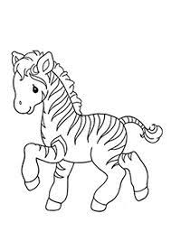Kids coloring book can help your children to learn the skill of patience. Coloring Pages Animated Cute Zebra Coloring Page For Kids