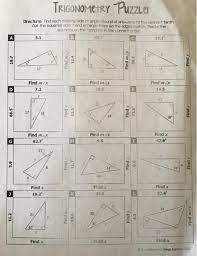 Editors of consumer guide jigsaw puzzles are al. Solved Trigonometry Puzzle Drections And Each Mong Side Chegg Com