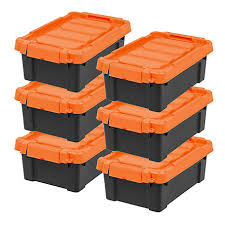 It's constructed from heavy fiberboard for exceptional strength. Iris Usa 3 Gallon Store It All Storage Tote 6 Pack Black Orange Lid 586551 At Tractor Supply Co