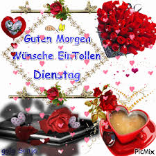 Guten morgen montag gif und inspirational monday messages and quotes.denken sie nicht, dass montag der faulste tag ist, denn es ist der erste tag der woche und jeder sollte perfekt in den tag starten. Guten Morgen Bilder Dienstag Gif Gb Bilder Gb Pics Gastebuchbilder