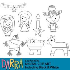 Las Posadas Clip Art By Darrakadisha Teachers Pay Teachers Png royalty free stock clipart stars black and white #14593167. las posadas clip art