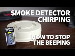 Beeping hard wired smoke detectors? Smoke Detector Chirping How To Stop The Beeping And Change Battery In A Hard Wired Smoke Detector Youtube
