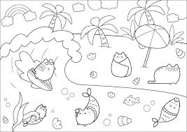 100 coloring pages of the most popular summer location. Pusheen Beach Coloring Page Free Printable Coloring Pages For Kids