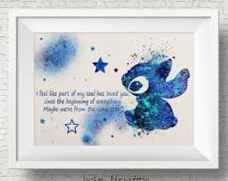 Stitch Lilo Stitch Disney Watercolor Art Print By Ivanhristov Watercolor Disney Lilo And Stitch Stitch Quote