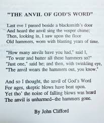 God S Word Is An Anvil Christian Poems Bible Encouragement Bible Versions