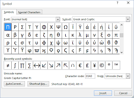 how to switch to symbol font for fast typing of greek