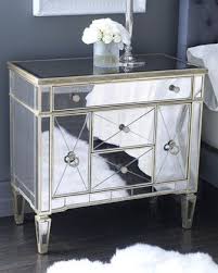 Mirror Night Table Love Mirrored Furniture But Wonder If It Would Get Really Obviously Dir Mirrored Furniture Mirrored Nightstand Mirrored Bedroom Furniture
