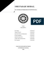 Teori ini berkembang sejak diketemukan cara berinvestasi yang efisien dan optimal sebagaimna di kemukakan harry markowittz pada tahun 1952. Pertanyaan Pemilihan Portofolio