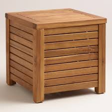 Patio side table plant stands outdoor accent table small mosaic table glass top round balcony coffee table. Wood Praiano Outdoor Storage Side Table Cadeiras Ao Ar Livre Decoracao De Varanda Gourmet Moveis Pallet