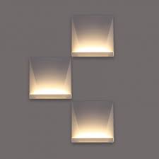 Nordic Contemporary Creative Indoor Wall Light Metal Square Sconces In White Finish 7 87 Wide 6w 10w Inner Led Wall Lighting For Balcony Tv Wall Besides Takeluckhome Com