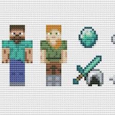 If you want to design a framed stitch pattern or fill stitched pattern of a particular shape, that option is also available in the software. Computer Game Cross Stitch Pattern Mine Craft Inspired Steve Sword Pixel People Pdf Embroidery Design Sewing Machine Chart Hobby For Boys Kreuzstichmuster Kreuzstich Etsy
