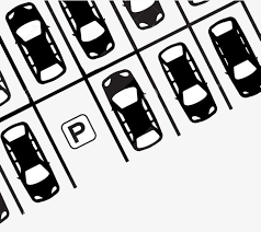 Flat Black And White Illustration Parking Lot Flat Vehicle Parking Lot Png And Vector With Transparent Background For Free Download Black And White Illustration Black And White Black Flats