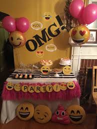Pin By Brenda Castillo On Emoji Birthday Party 12th Birthday Party Ideas Emoji Birthday Emoji Birthday Party