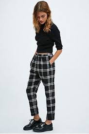 Esprit damen stoffhose grau schwarz weiß kariert 40 42 hose l xl. 17 Karierte Hose Ideen Karierte Hose Hosen Modestil