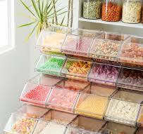 YOUYIZUO Hypermarket Gravity Candy Bins Bulk Dry Food Wall Mount Acrylic  Hairnet Dispenser Cereal Candy Nut Dispensers for Sale