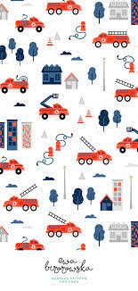Colorful Fabrics Digitally Printed By Spoonflower To The Rescue Firetrucks White Big Car Illustration Children Illustration Fireman Nursery