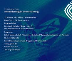 Die preisträgerinnen und preisträger des 57. Grimme Preis Post Facebook