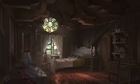 Artstation Annie Origins League Of Legends Cabin Interior Gabriel Yeganyan Fantasy Art Landscapes Fantasy House Fantasy Bedroom