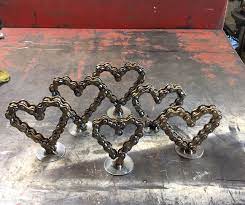 Welded Moto Hearts Metal Art Projects Scrap Metal Art Welding Crafts
