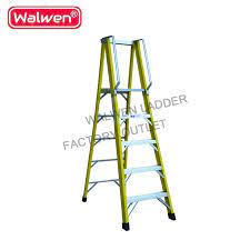 China 6 Step Convenient Industrial Fiberglass Safety Platform Ladder With Handrail China Ladder And Platform Ladder With Handrail Price
