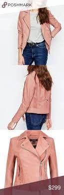 Muubaa Holmdale Pink Leather Moto Jacket Pink Leather Moto Jacket Mustard Leather Jacket Lamb Leather Jacket