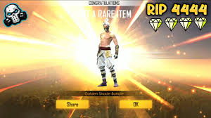 With diamond free fire converter guide you will have to know all the details, tips, tricks and secrets for free fire, as well as ways to diamonds are used in the free fire game. Unlocked Golden Shade Bundle In Freefire Rip My 4444 Diamonds Youtube