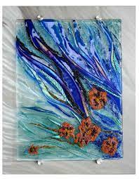 Series Contemporary Art Glass Fused Glass Wall Art Fused Glass Art Glass Wall Art
