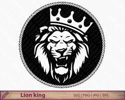 Lion Svg Lion With Crown Png Lion King Dxf Lion Roaring Etsy Art Logo Lion Logo Photography Logo Design