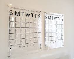 Acrylic Calendar Dry Erase Board Family Wall Command Center Etsy In 2020 Office Decor Professional Dry Erase Calendar Wall Calendar