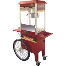 Pop corn au caramel : Machine A Pop Corn Professionnel Sur Chariot Mobile